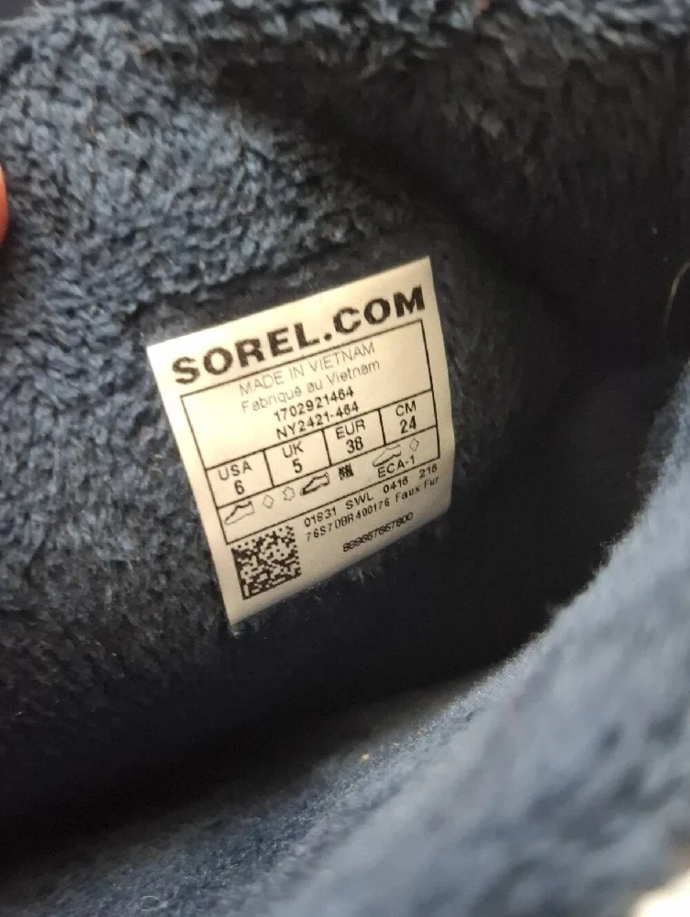 Sorel Girls' Navy Suede Winter Boot with Light Blue Accents